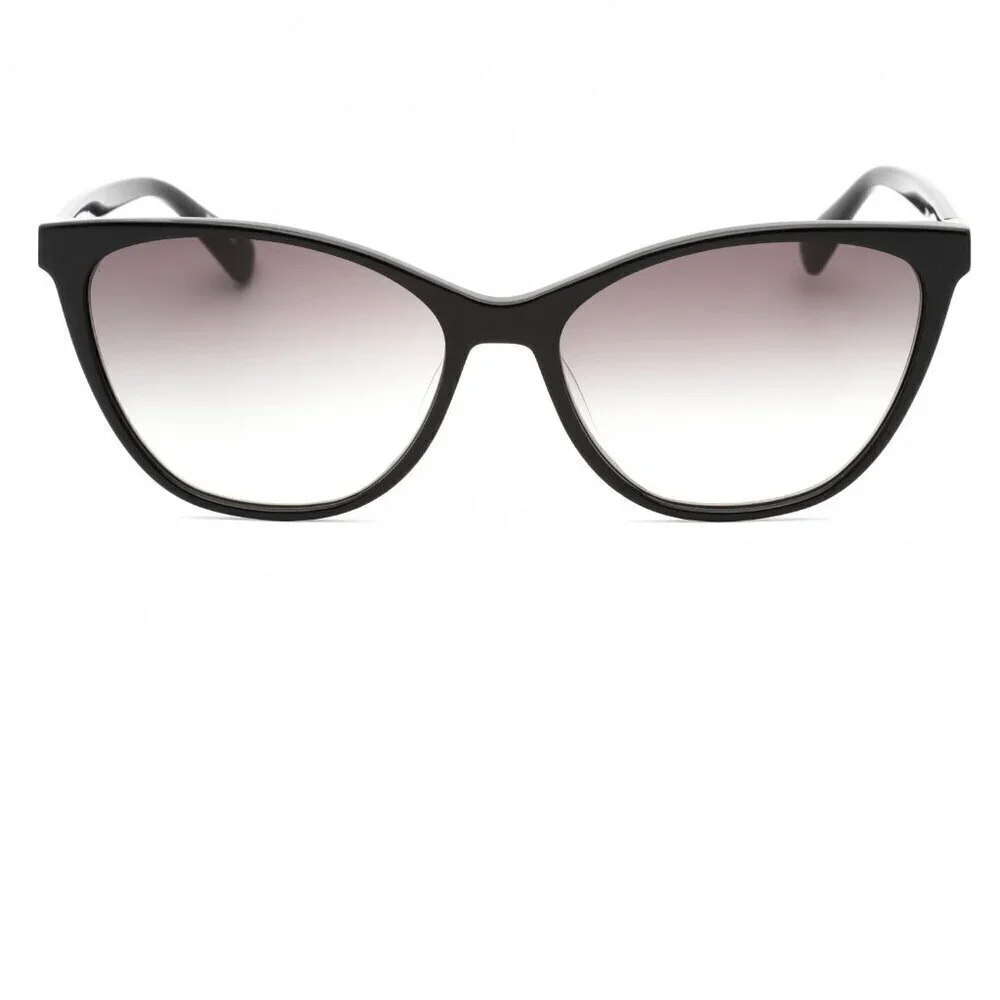 Longchamp Paris Black and Gold Cat Eye Sunglasses Brand New In Case
